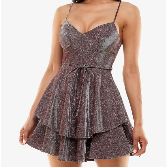B Darlin Dresses & Skirts - B. Darlin Purple Glitter Dress